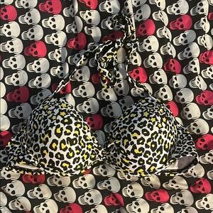 Cheetah/star print push up bikini top